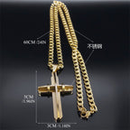 Collier Croix Déclaration : Artisanat Audacieux et Symbole Spirituel pour un Style Inspiré par la Foi