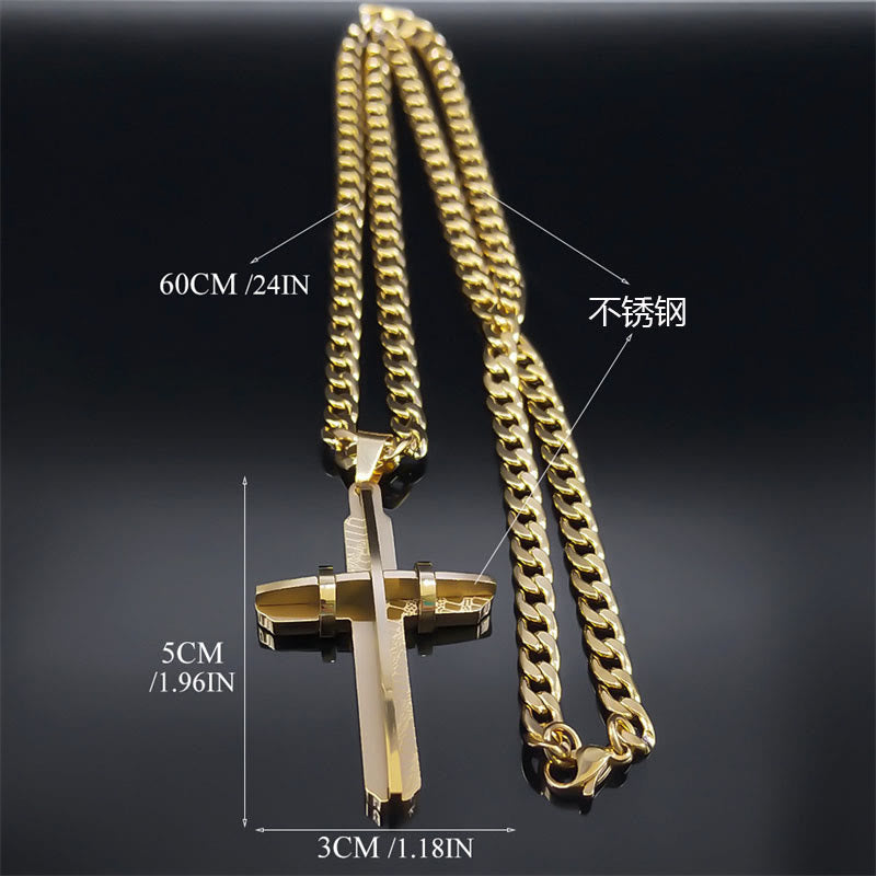 Collier Croix Déclaration : Artisanat Audacieux et Symbole Spirituel pour un Style Inspiré par la Foi