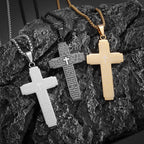 Scripture Cross Pendant Necklace: Biblical Verse & Faithful Devotion