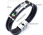 Bracelet en Cuir Croix : Foi Robuste & Dévotion Élégante pour le Quotidien