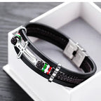 Bracelet en Cuir Croix : Foi Robuste & Dévotion Élégante pour le Quotidien