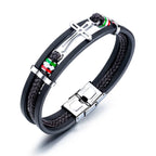 Bracelet en Cuir Croix : Foi Robuste & Dévotion Élégante pour le Quotidien