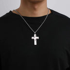 Collar Cruz de Costura de Béisbol: Devoción Atlética y Cita Inspiradora