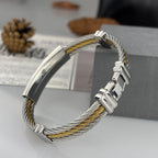 Pulsera de Cable Cruzada Multicolor: Estilo Inspirado en la Fe y Devoción Duradera