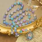 Rosario y pulsera Corazón Azul y Mariposa: Devoción y espiritualidad artística