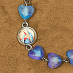 Rosario y pulsera Corazón Azul y Mariposa: Devoción y espiritualidad artística