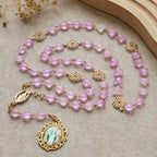Chapelet et bracelet Cœur rose et papillon : Dévotion et spiritualité artistique