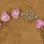 Chapelet et bracelet Cœur rose et papillon : Dévotion et spiritualité artistique
