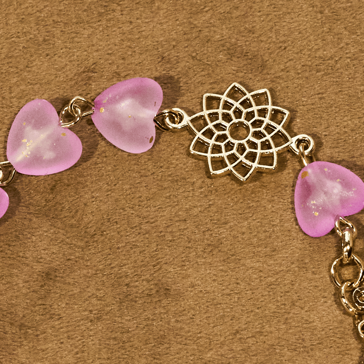 Chapelet et bracelet Cœur rose et papillon : Dévotion et spiritualité artistique
