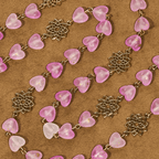 Chapelet et bracelet Cœur rose et papillon : Dévotion et spiritualité artistique