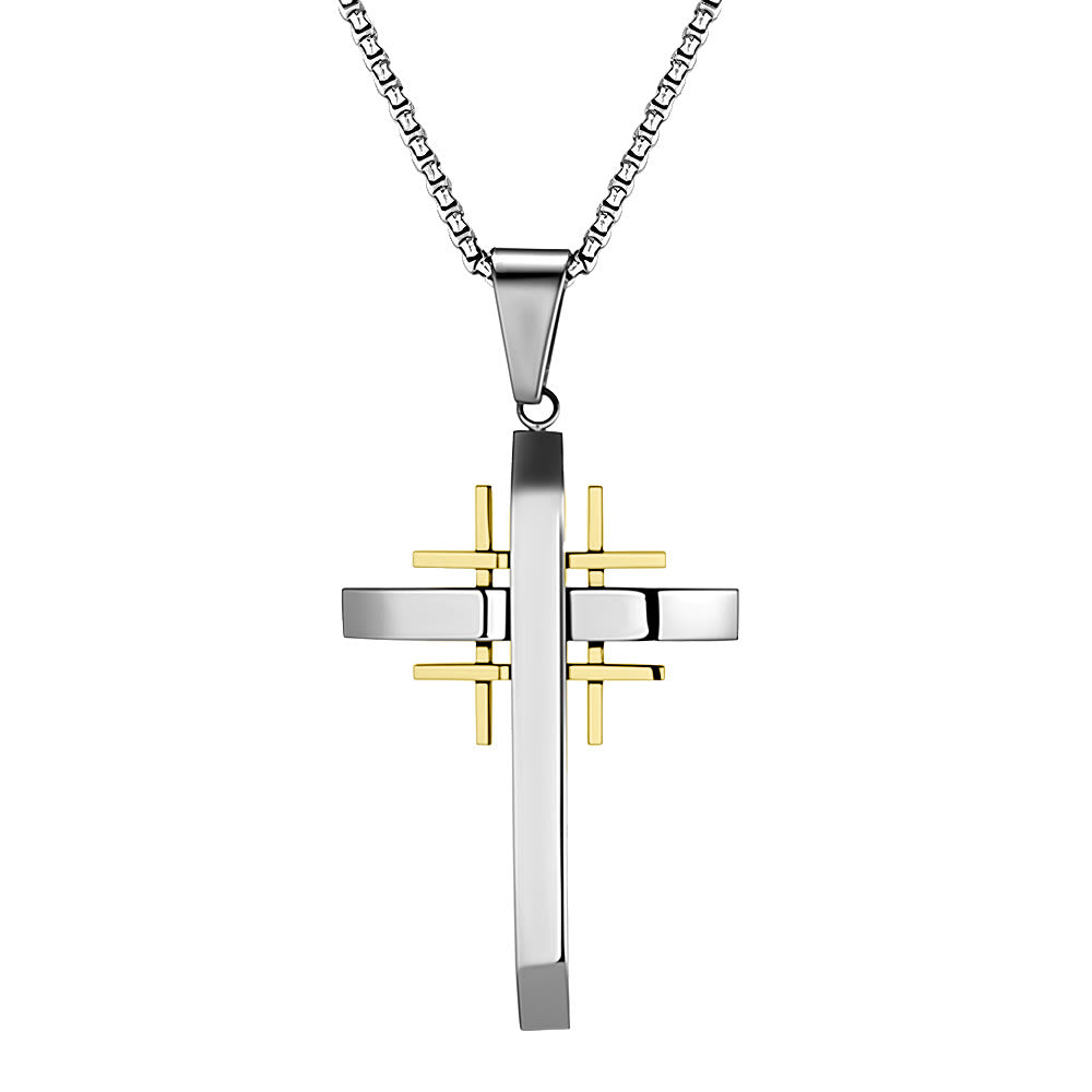 Collier Pendentif Croix Géométrique : Foi Moderne & Dévotion Stylée