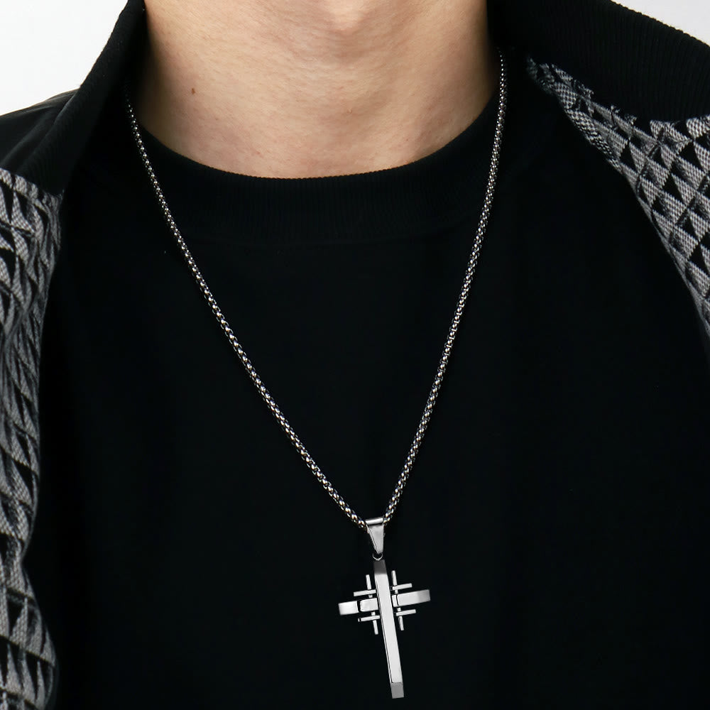 Collier Pendentif Croix Géométrique : Foi Moderne & Dévotion Stylée
