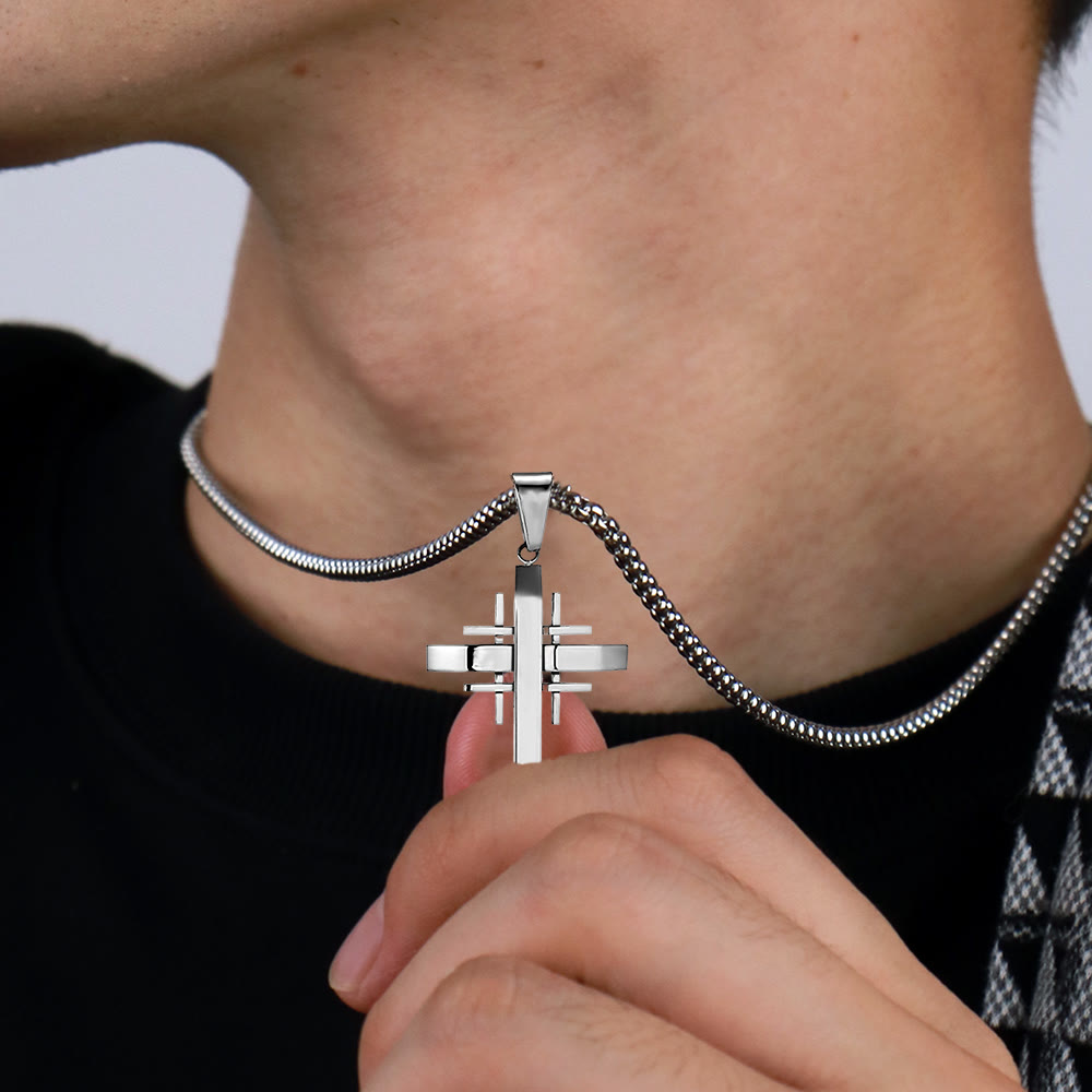 Collier Pendentif Croix Géométrique : Foi Moderne & Dévotion Stylée