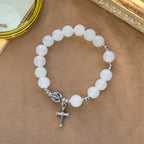 Bracelet de prière Notre-Dame en perles UV changeant de couleur Pastel Glow