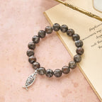Pulsera con cambio de color y colgante Ichthus de piedra luminosa en forma de llama