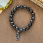 Pulsera con cambio de color y colgante Ichthus de piedra luminosa en forma de llama