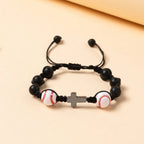 Pulsera de Cuentas Cruz y Deporte: Tierna Devoción para Amantes del Deporte