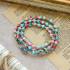 Bracelet chapelet 6 mm fluorescent UV pastel : Couleurs pastel et dévotion illuminée