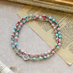 Bracelet chapelet 6 mm fluorescent UV pastel : Couleurs pastel et dévotion illuminée