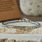 Bracelet Matthieu 19:26 & Psaume 46:5 (allemand) : un rappel discret de la présence divine