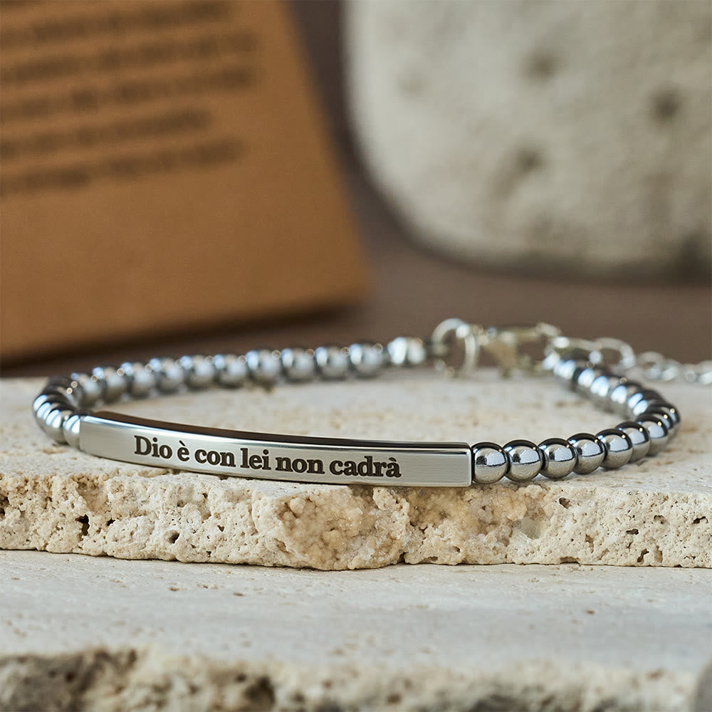 Bracelet Matthieu 19:26 & Psaume 46:5 (allemand) : un rappel discret de la présence divine