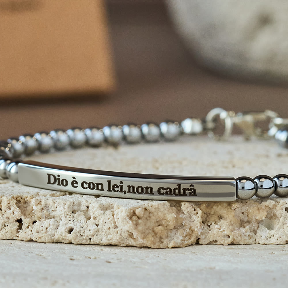 Bracelet Matthieu 19:26 & Psaume 46:5 (allemand) : un rappel discret de la présence divine