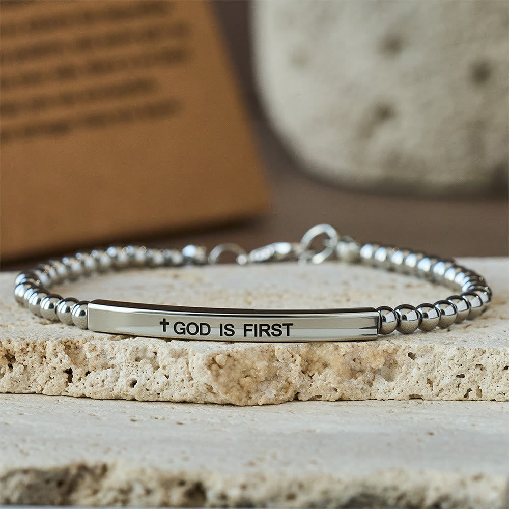 Pulsera Dios Es Primero y Salmo 46:5: Compañero Constante para la Rutina Diaria
