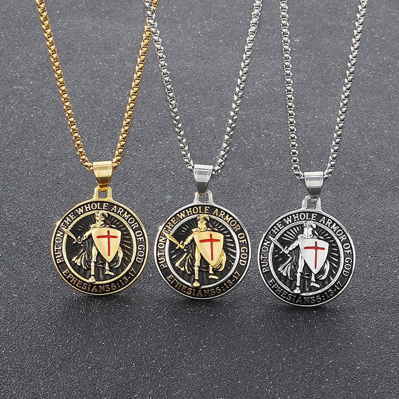 Collar Efesios 6 Vintage de 3 colores: Recordatorio silencioso de la fuerza espiritual