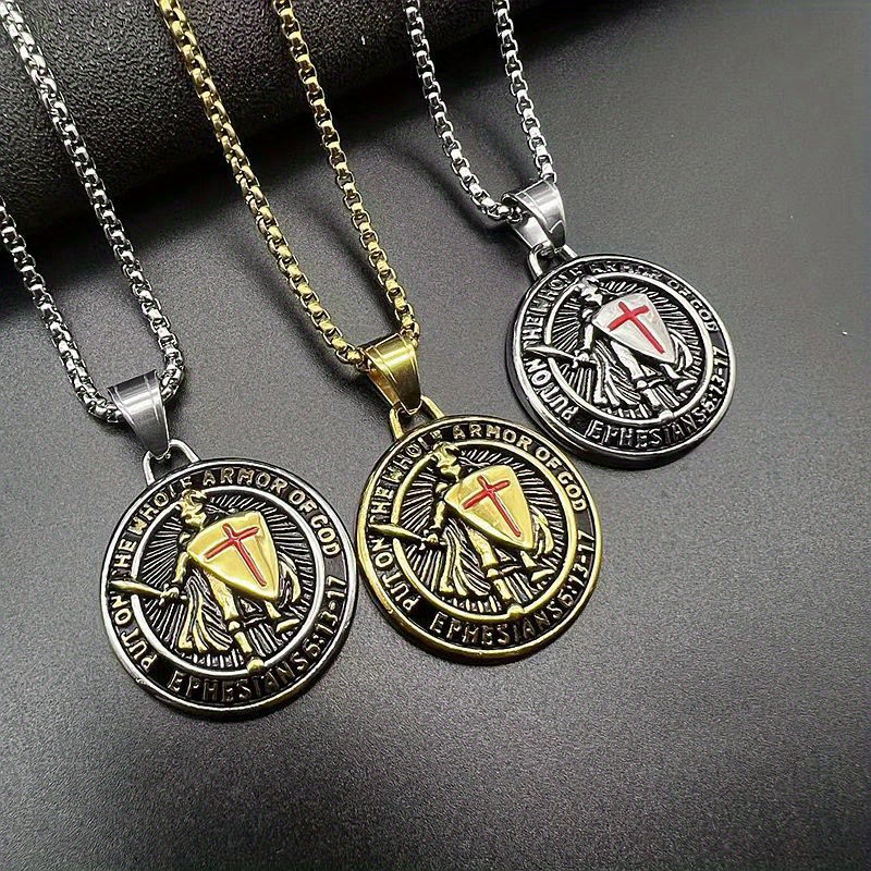 Collar Efesios 6 Vintage de 3 colores: Recordatorio silencioso de la fuerza espiritual