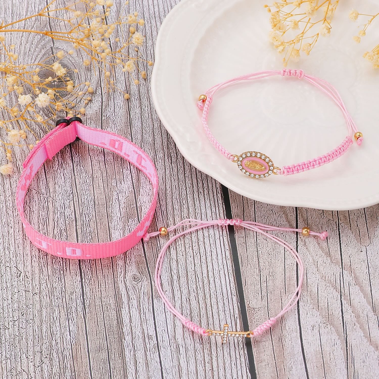 Pulsera con mensaje de fe y cruz con tarjeta WWJD: recuerdo listo para regalar
