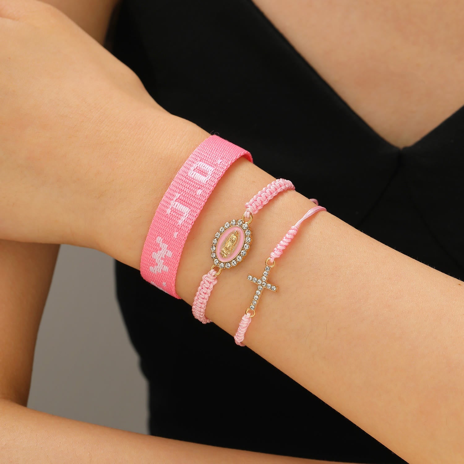 Pulsera con mensaje de fe y cruz con tarjeta WWJD: recuerdo listo para regalar