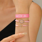 Pulsera con mensaje de fe y cruz con tarjeta WWJD: recuerdo listo para regalar