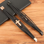 Bracelet en cuir tressé avec croix : une élégance intemporelle pour tous les jours