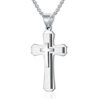 Collier croix triple couche : La foi personnalisée au quotidien