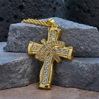 Collier croix Grace & Glory Baroque Radiance bicolore