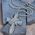 Collier croix Grace & Glory Baroque Radiance bicolore