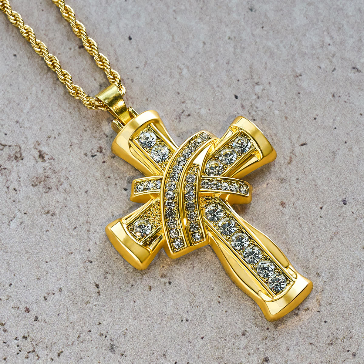 Collier croix Grace & Glory Baroque Radiance bicolore