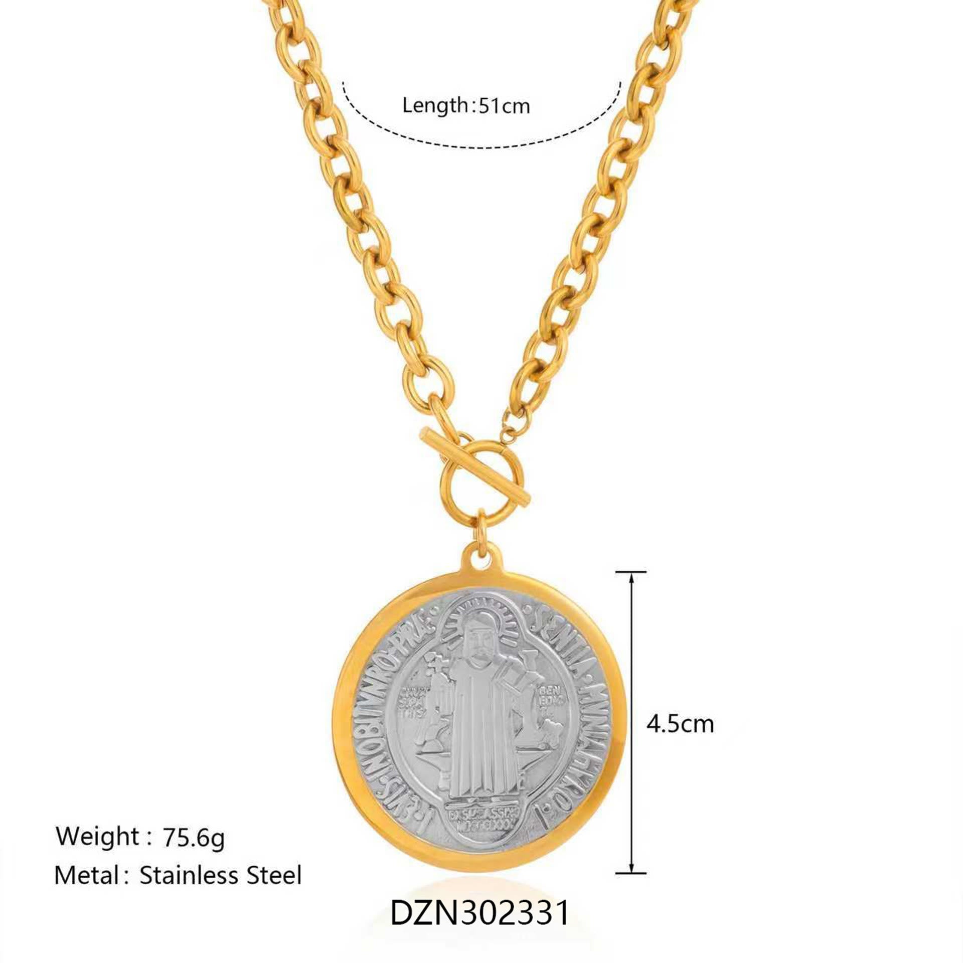 Collier Médaille Saint Benoît Deux Styles : Dévotion Inébranlable pour le Quotidien