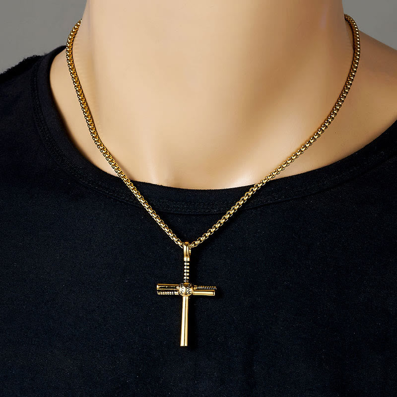 Pendentif croix motif baseball : Foi et passion pour un usage quotidien