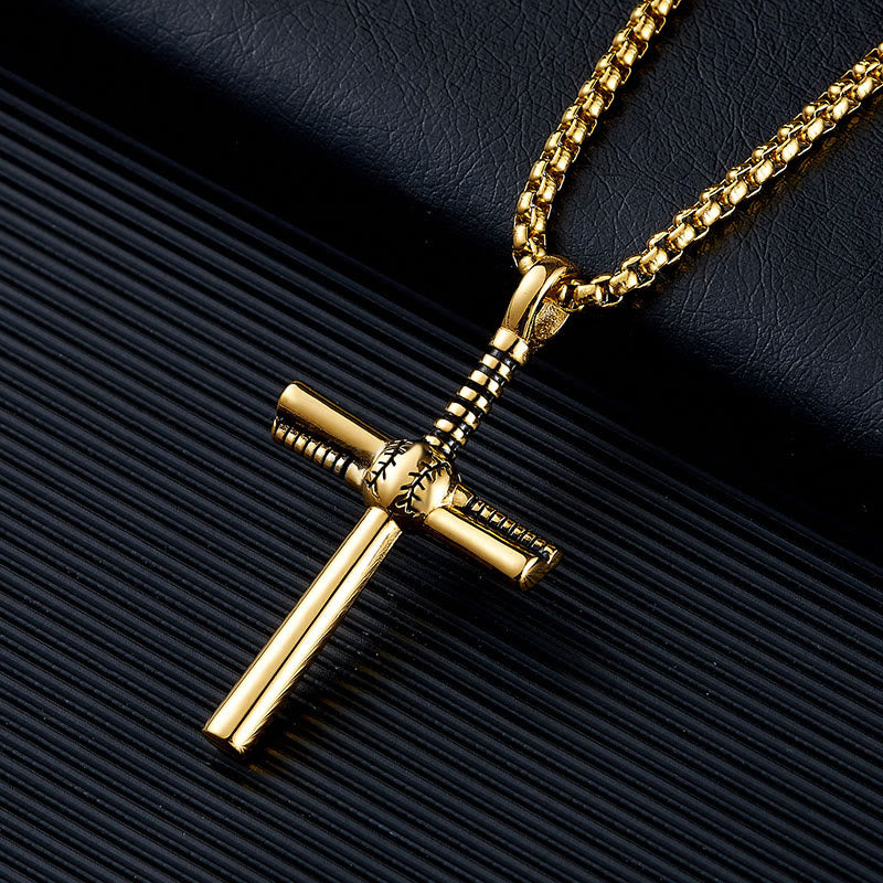 Pendentif croix motif baseball : Foi et passion pour un usage quotidien