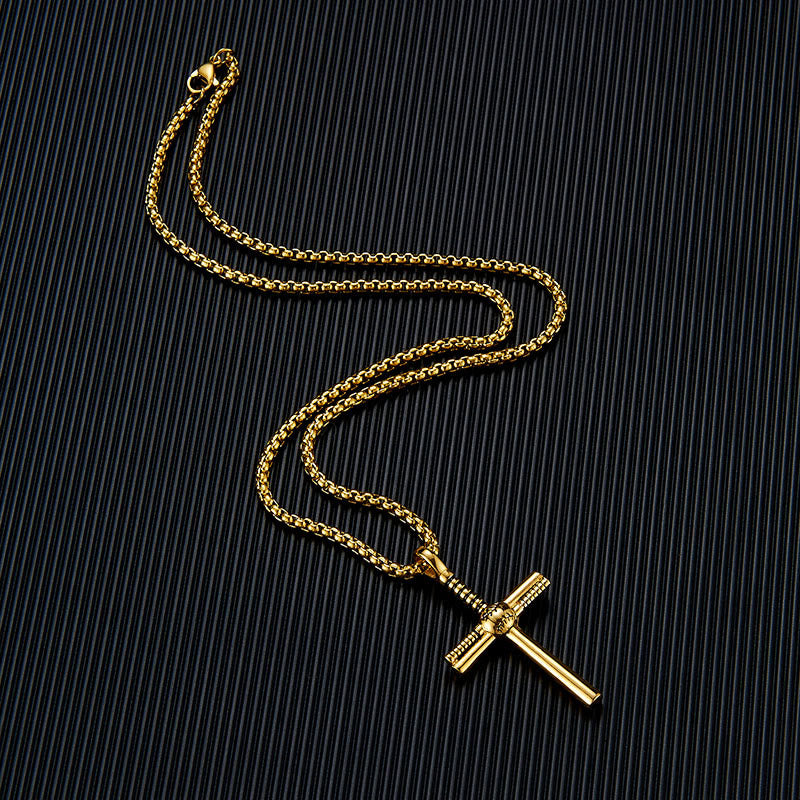 Pendentif croix motif baseball : Foi et passion pour un usage quotidien