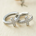 Boucles d'oreilles créoles croisées bicolores élégantes : Beauté intemporelle de Faith VIP