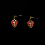 Collier et boucles d'oreilles assortis Cœur et Croix : Incarnez son amour tendre
