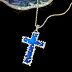 Juego de collar cruzado luminoso y pulsera de cuentas de 3 colores: Recuerdo de Su Luz Silenciosa