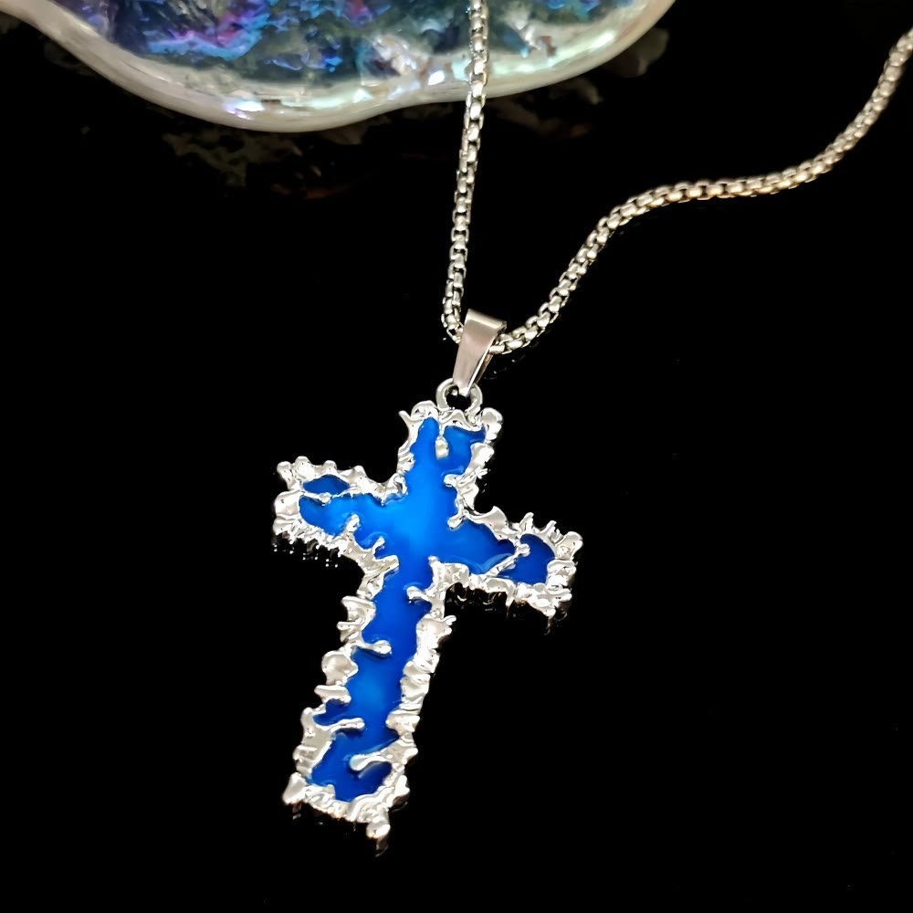 Juego de collar cruzado luminoso y pulsera de cuentas de 3 colores: Recuerdo de Su Luz Silenciosa