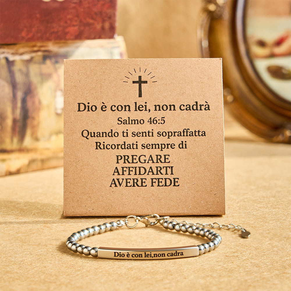 Bracelet Matthieu 19:26 & Psaume 46:5 (allemand) : un rappel discret de la présence divine