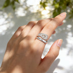 Anillo superpuesto Fe y Cruz: Encarna Su Presencia Inmutable