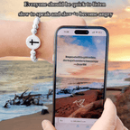 Bracelet avec verset biblique en pierre naturelle et technologie NFC : Touchez pour recevoir quotidiennement la Parole de Jésus