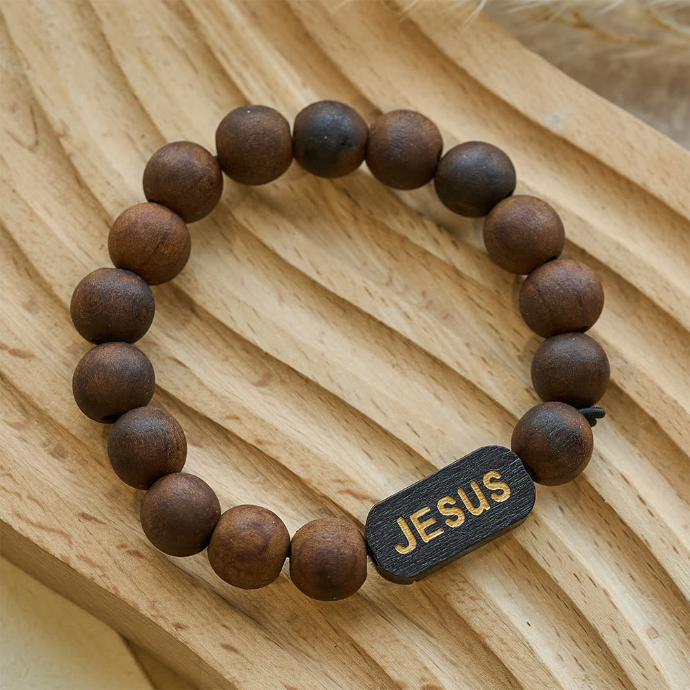 Pulsera de madera de Jesús Regalos de joyería