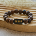 Pulsera de madera de Jesús Regalos de joyería